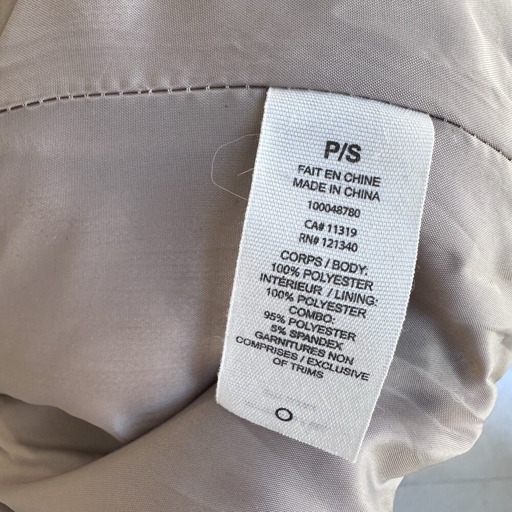 Garage Beige Shearling Full Zip Collared Short Jacket with Zipped Pockets P/S - Picture 9 of 9
